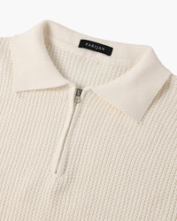 Zurich Ribbed Cotton Half-Zip Sweater