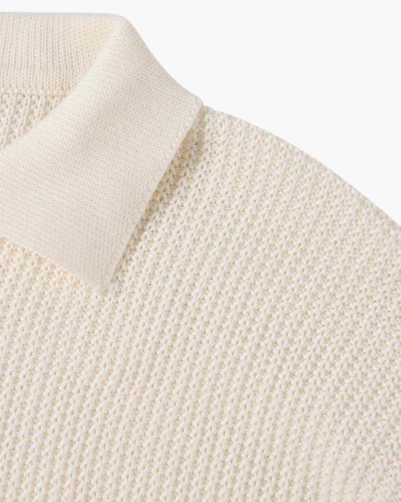 Zurich Ribbed Cotton Half-Zip Sweater