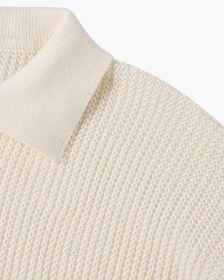 Zurich Ribbed Cotton Half-Zip Sweater