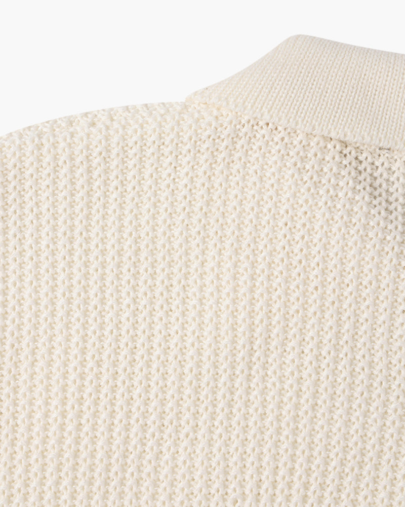 Zurich Ribbed Cotton Half-Zip Sweater