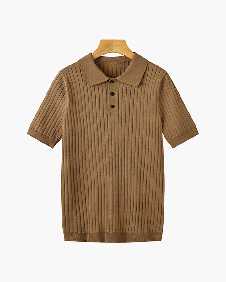 Arezzo Ribbed Cotton Polo Shirt
