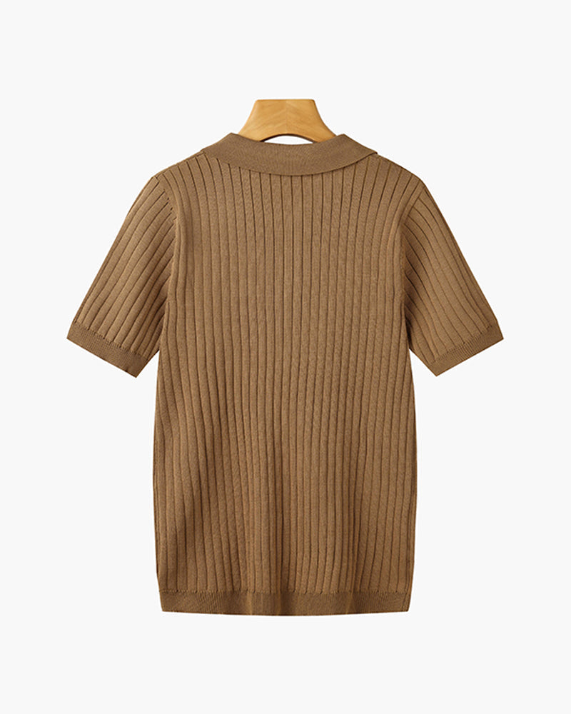 Arezzo Ribbed Cotton Polo Shirt