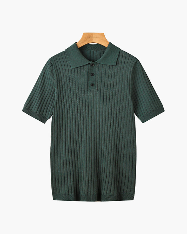 Arezzo Ribbed Cotton Polo Shirt