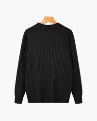 Vienna Ribbed Cotton Long Sleeve Polo Shirt