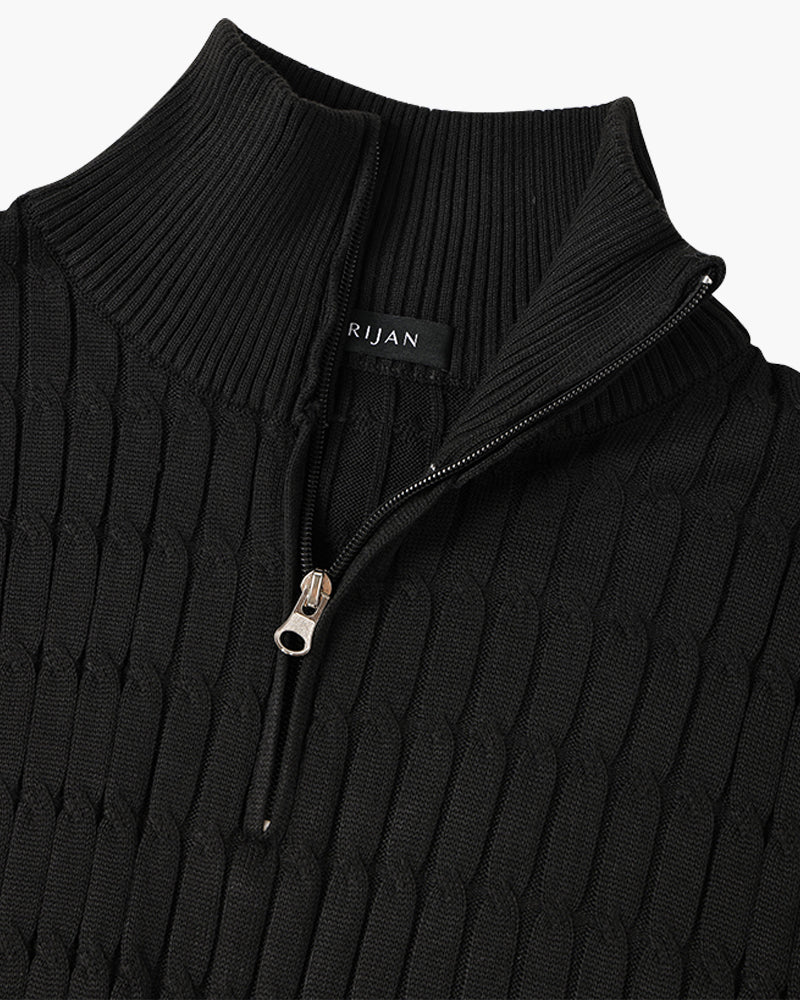 St. Moritz Cable Knit Half-Zip Sweater
