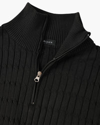 St. Moritz Cable Knit Half-Zip Sweater