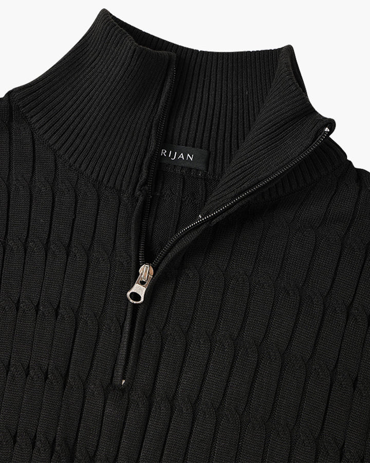 St. Moritz Cable Knit Half-Zip Sweater