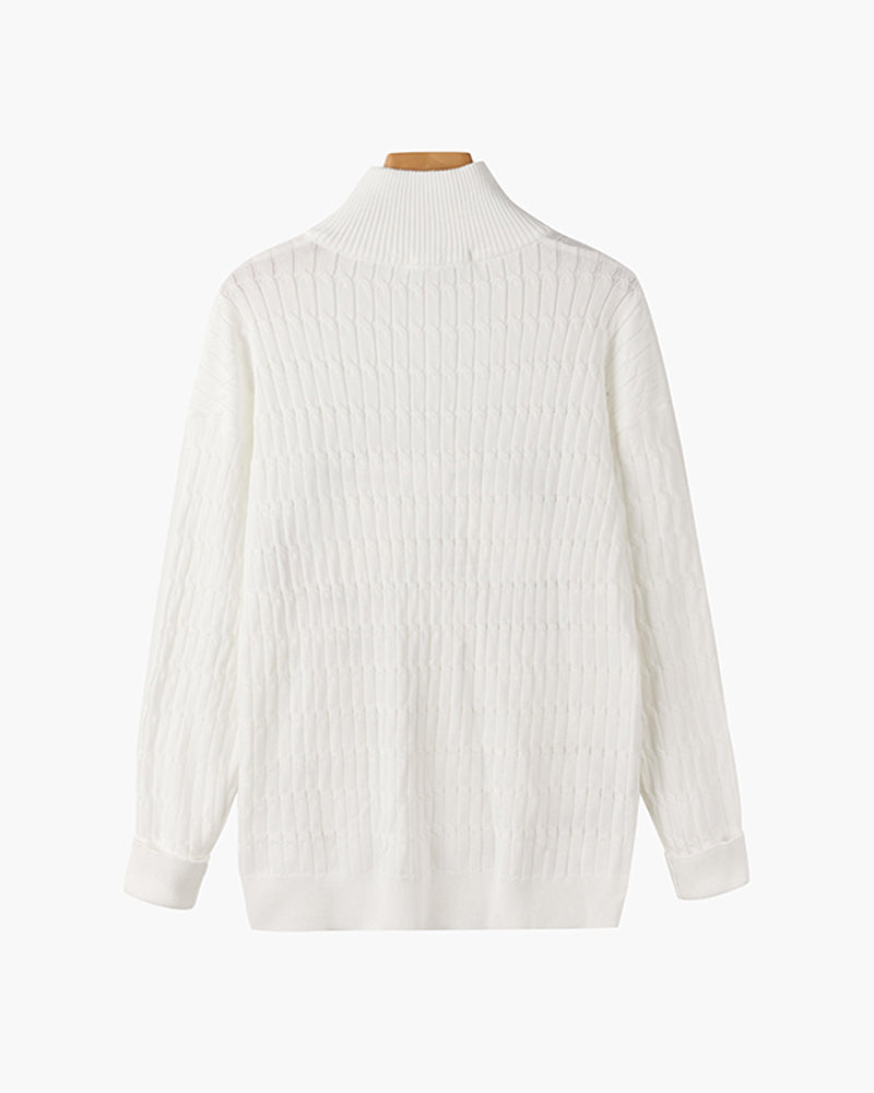 St. Moritz Cable Knit Half-Zip Sweater