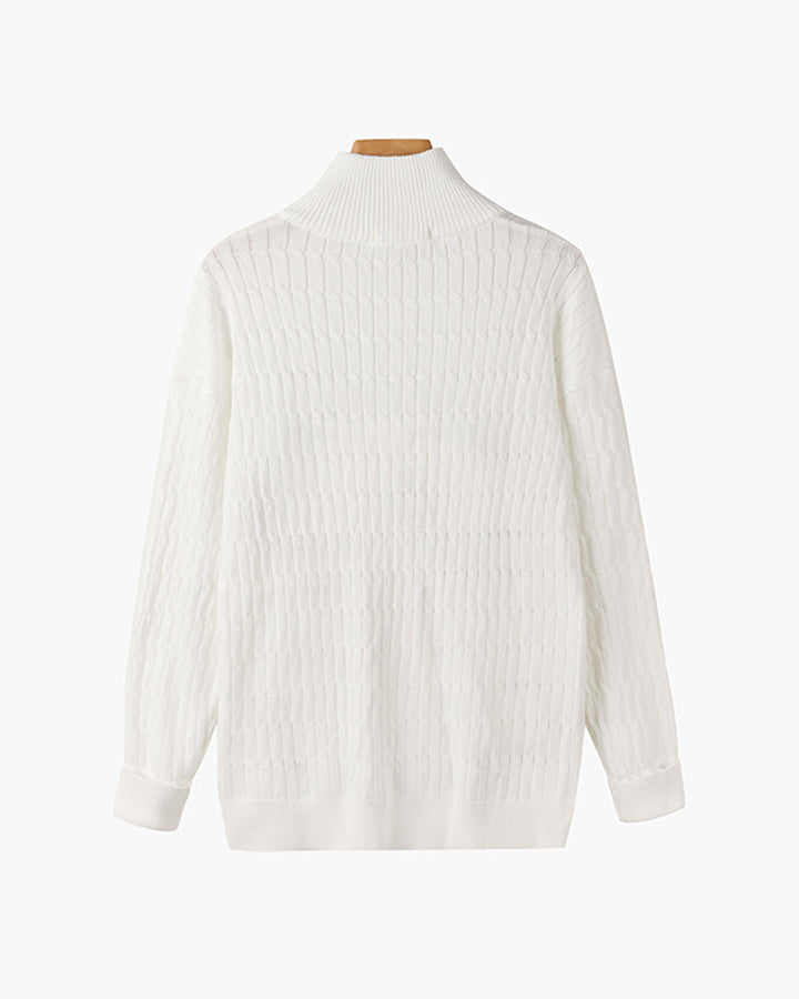 St. Moritz Cable Knit Half-Zip Sweater
