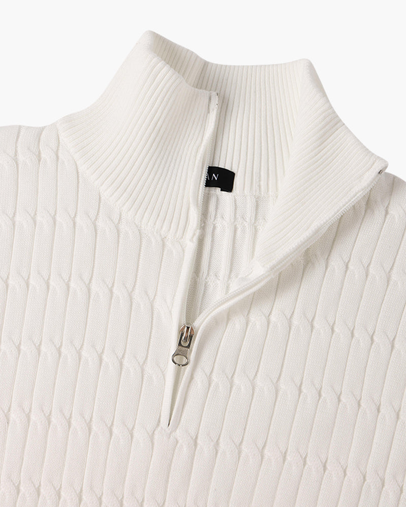 St. Moritz Cable Knit Half-Zip Sweater