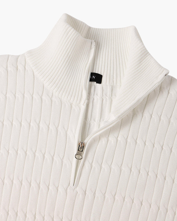 St. Moritz Cable Knit Half-Zip Sweater