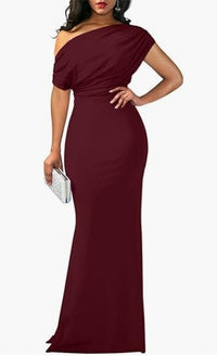 Elegant Sleeveless Off Shoulder Bodycon Long Formal Party Evening Dress