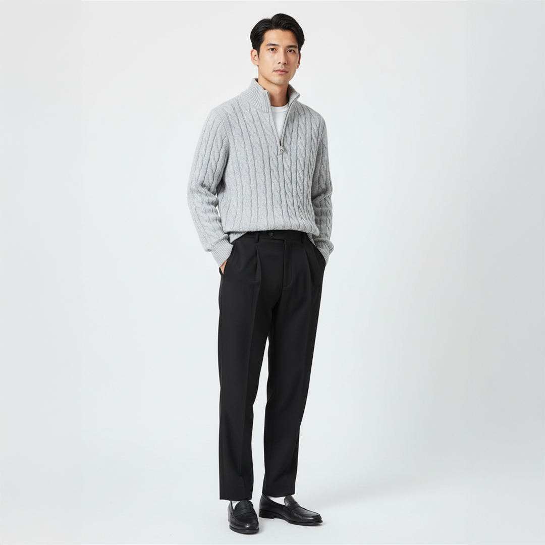 Stockholm Cable Knit Sweater Trouser Set