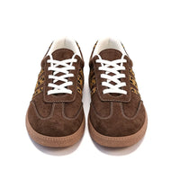 Samba Retro Bruine Sneakers met Luipaardprint