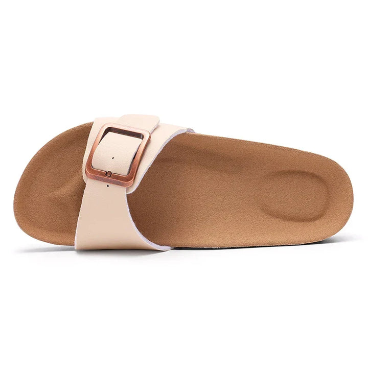 Elira – Minimal Cork Slide Sandals