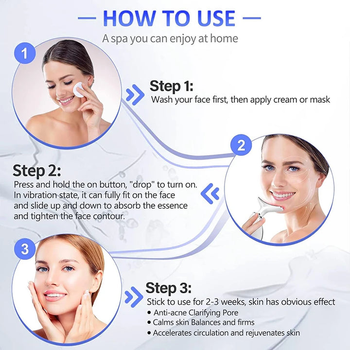 Face Lifting Massager Skin Tighten Device Led