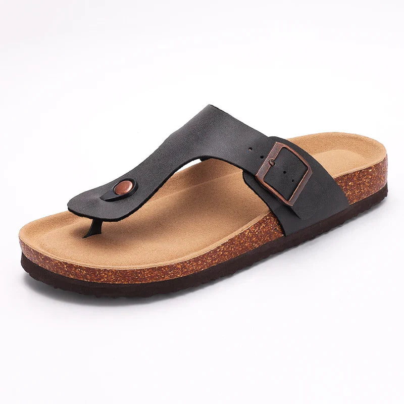 Lunara – Minimal Cork Thong Sandals