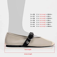 Virelle Stud – Leren Mary Jane Ballerina&