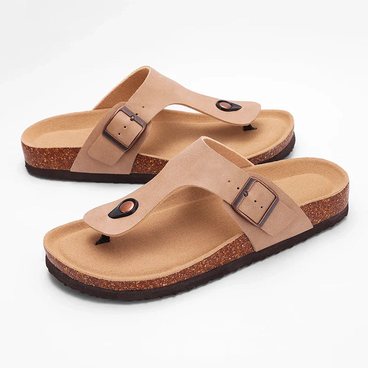 Lunara – Minimal Cork Thong Sandals
