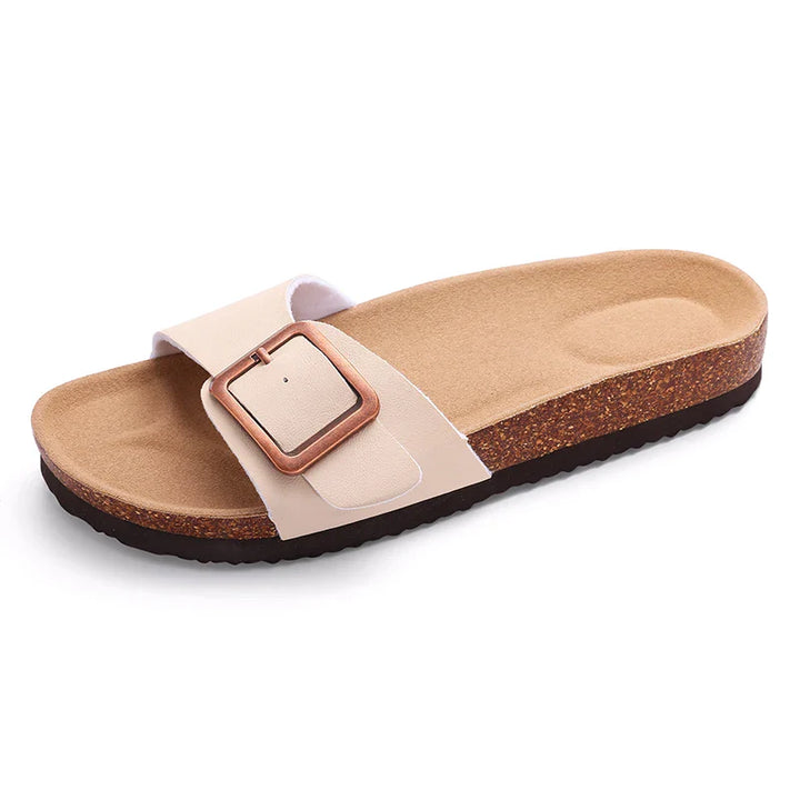 Elira – Minimal Cork Slide Sandals