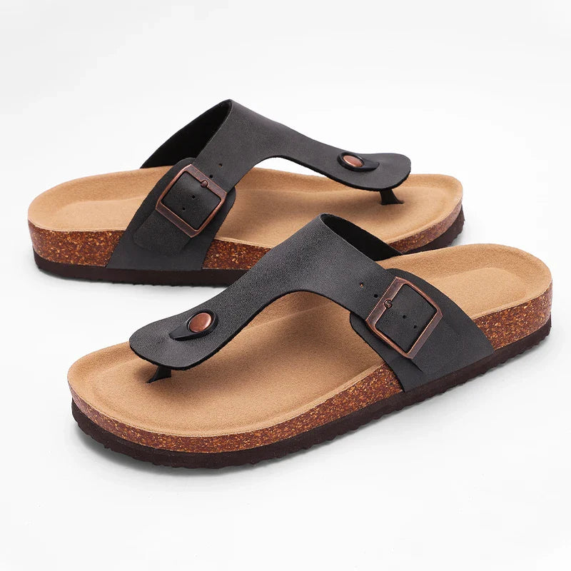 Lunara – Minimal Cork Thong Sandals
