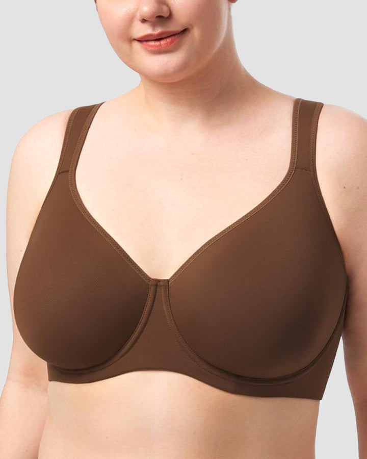 Zachte Plus Size Niet-voorgevormde Full Coverage Minimizer Beha