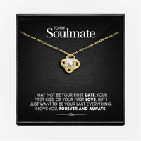 "To my Soulmate" - Silver Love knot necklace