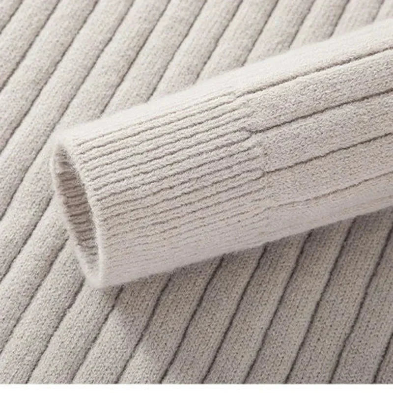 Meribel Ribbed High Neck Half-Zip Sweater