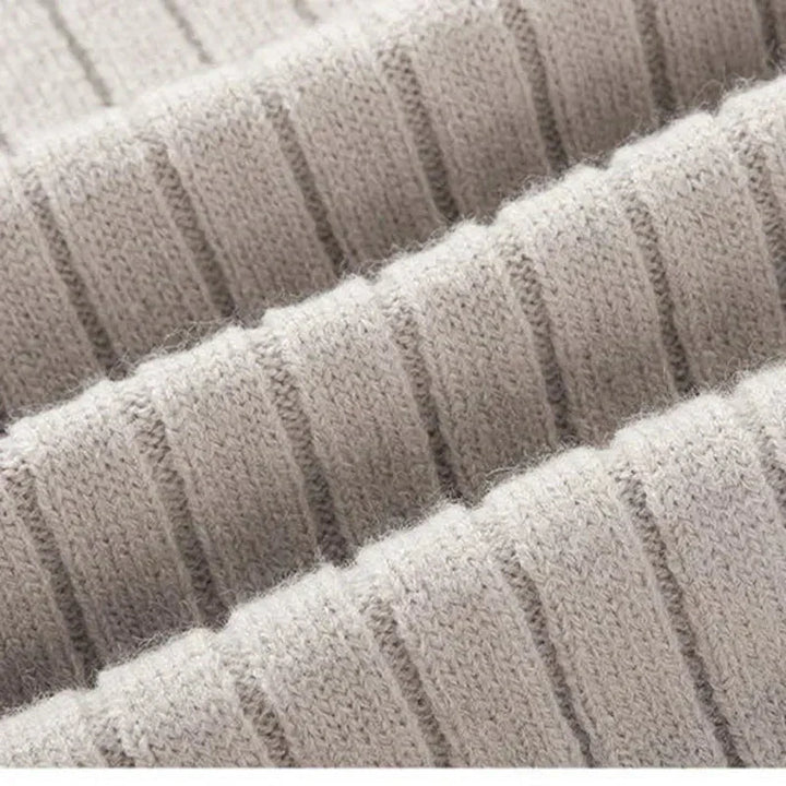 Meribel Ribbed High Neck Half-Zip Sweater