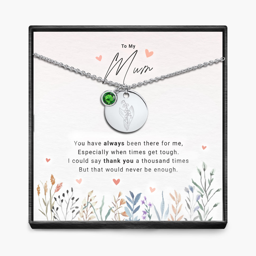 Duizendmaal dank - Geboortemaand Hanger Ketting