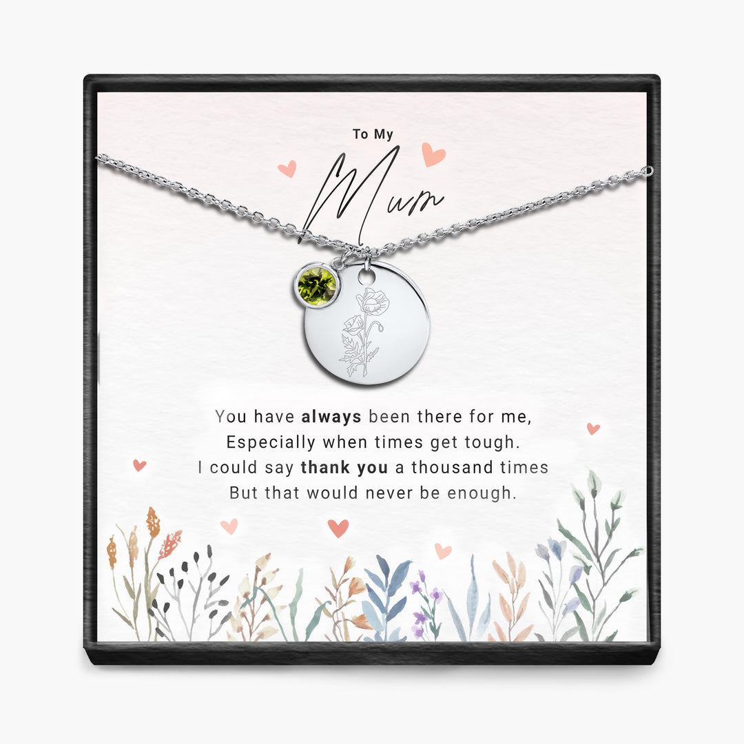 Duizendmaal dank - Geboortemaand Hanger Ketting