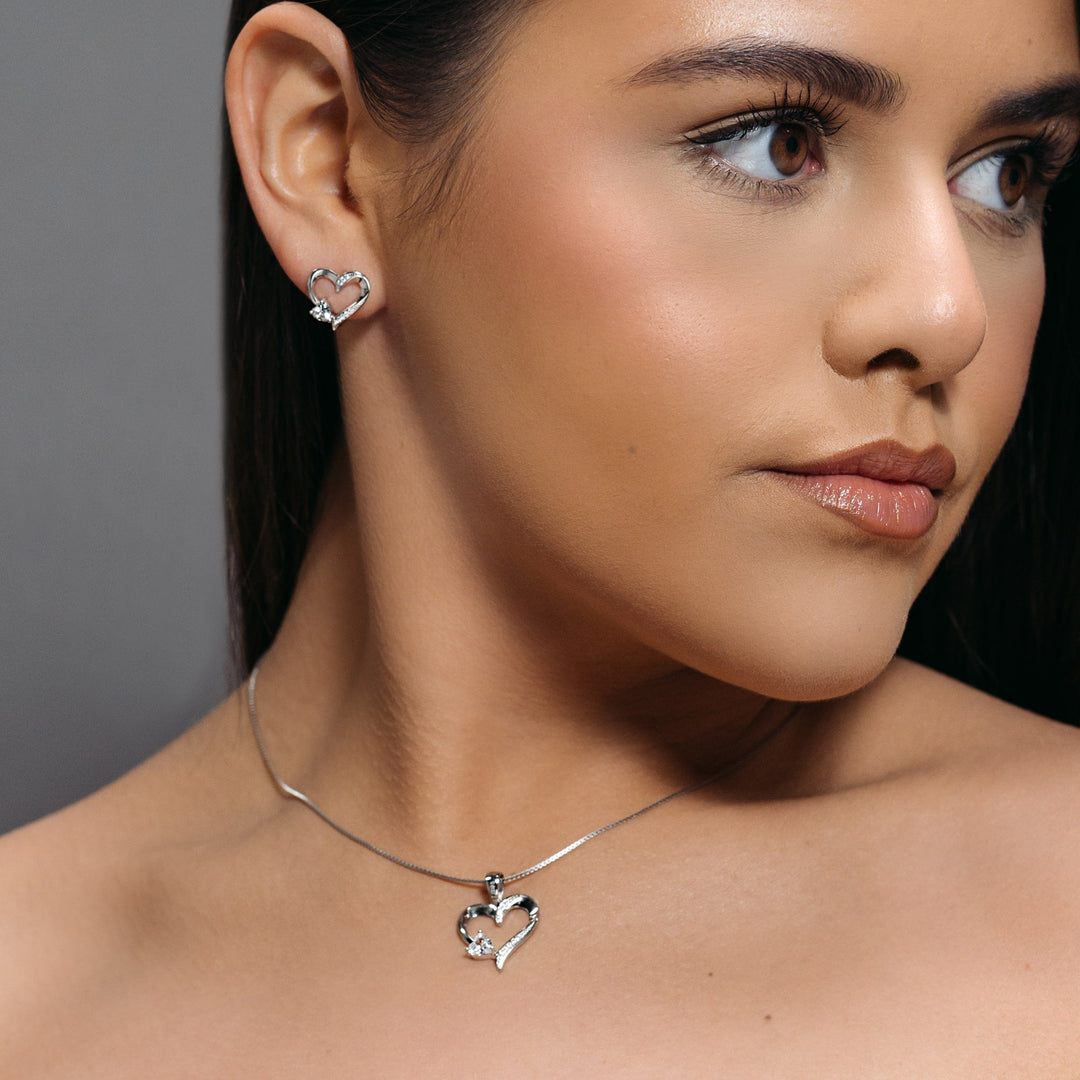 SOULMATE "FOREVER AND ALWAYS"  Sterling Silver Sacred Heart Necklace - 5 Colours