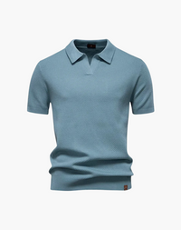 Lugano Textured V-Neck Polo Shirt