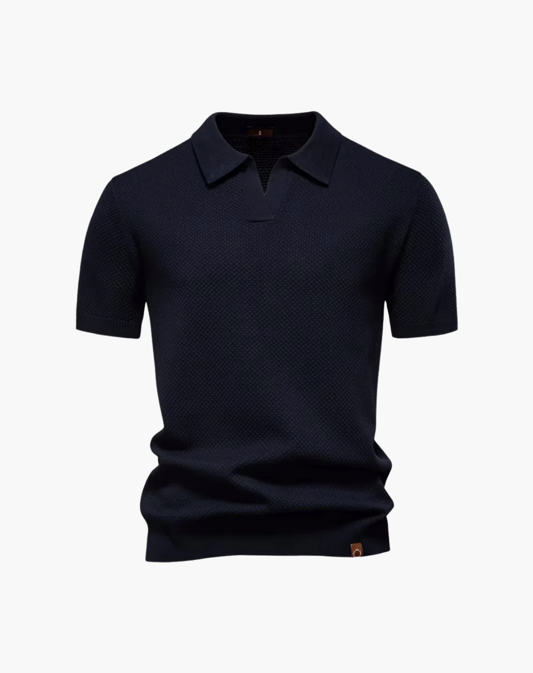 Lugano Textured V-Neck Polo Shirt