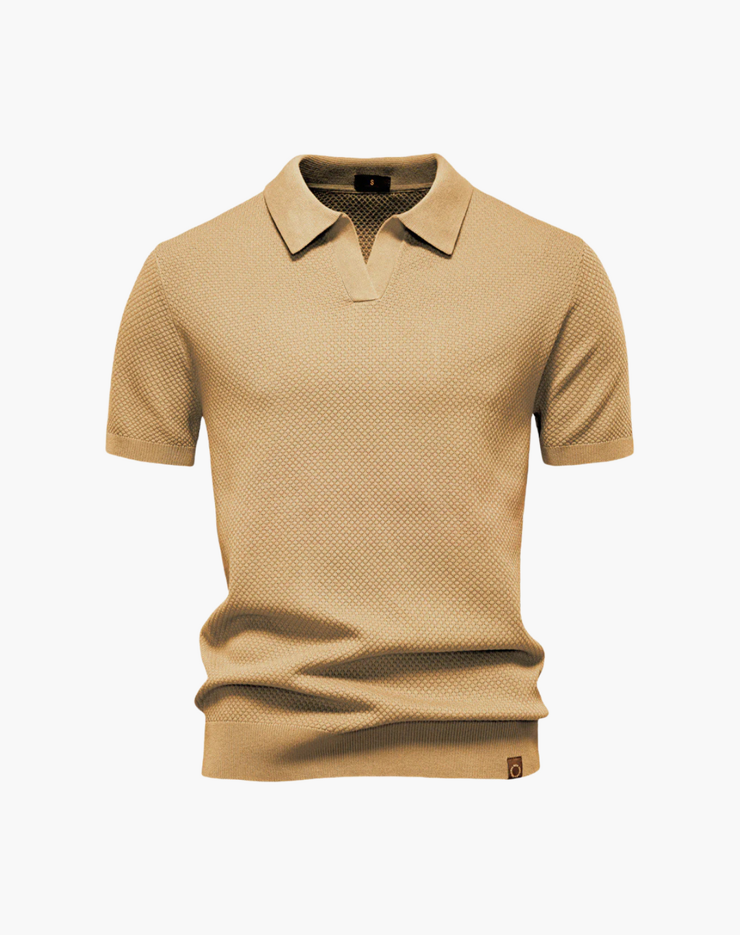 Lugano Textured V-Neck Polo Shirt