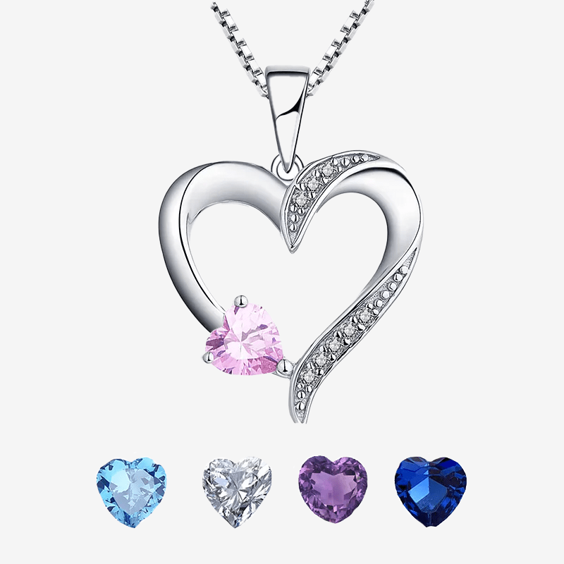 My Whole Life - Sterling Zilveren Heilig Hart Ketting - 5 Kleuren