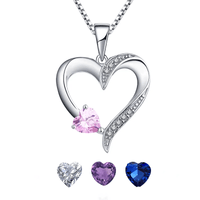 "With All My Heart" - Sterling Silver Sacred Heart Necklace - 5 Colours