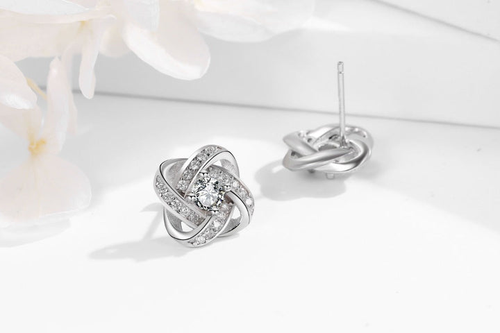 Silver Love Knot Earrings