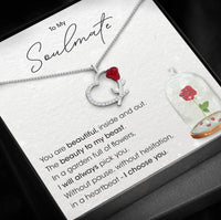 Soulmate - Rose Heart Necklace