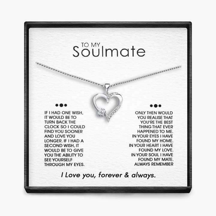 SOULMATE "ONE WISH" Sterling Silver Sacred Heart Necklace - 5 Colours