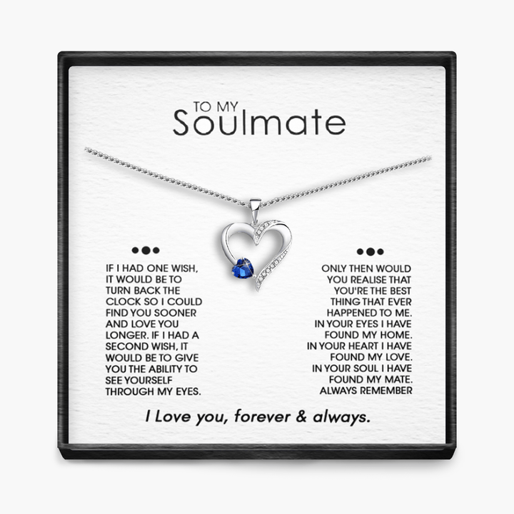 SOULMATE "ONE WISH" Sterling Silver Sacred Heart Necklace - 5 Colours