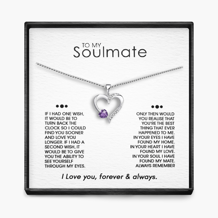SOULMATE "ONE WISH" Sterling Silver Sacred Heart Necklace - 5 Colours