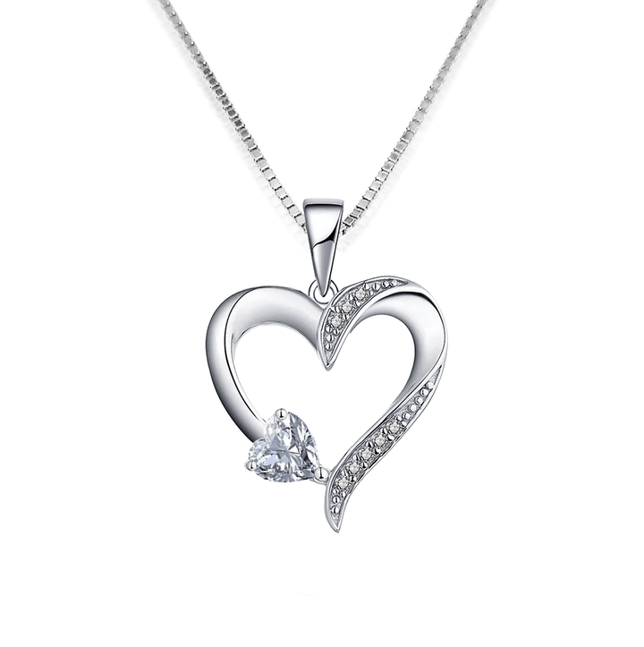"With All My Heart" - Sterling Silver Sacred Heart Necklace - 5 Colours