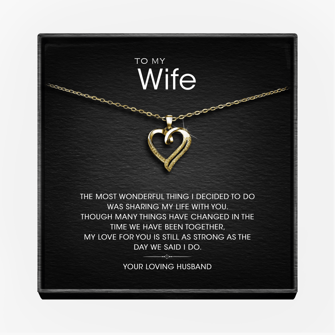 To My Wife - Love Heart Necklace