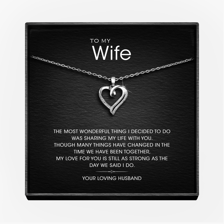 To My Wife - Love Heart Necklace