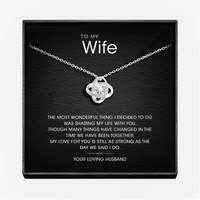 To My Wonderful Wife Silver Love knot necklace