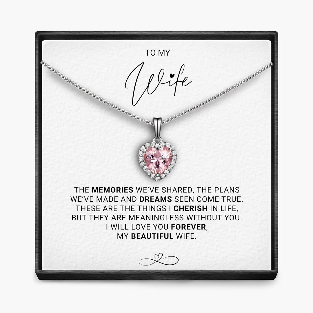 Vrouw - Herinneringen - Sprankelende Morganiet Hart Ketting