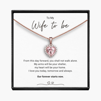 Wife to Be Forever  - Sparkling Morganite Heart Necklace