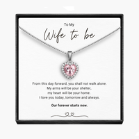 Wife to Be Forever  - Sparkling Morganite Heart Necklace
