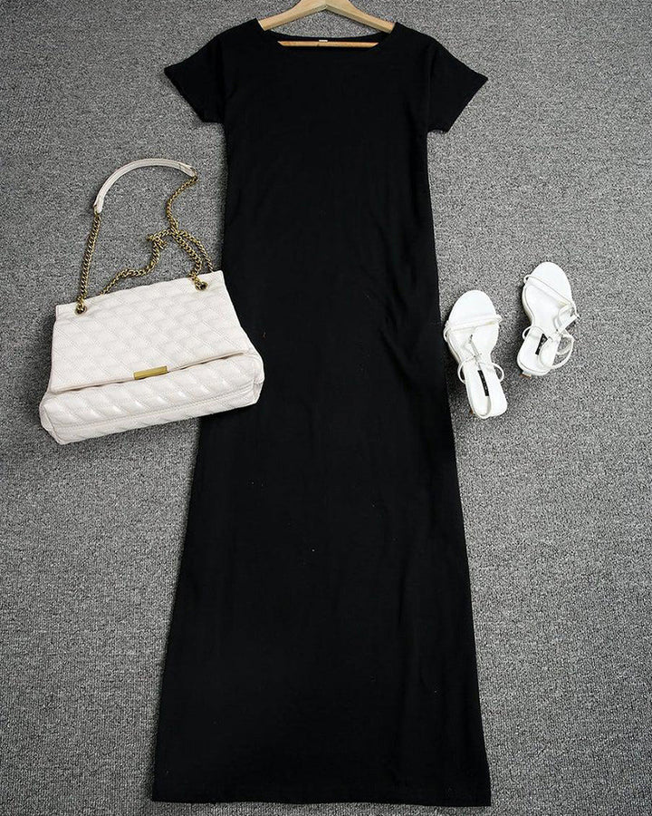 Off-Shoulder Batwing Sleeve Maxi Dress